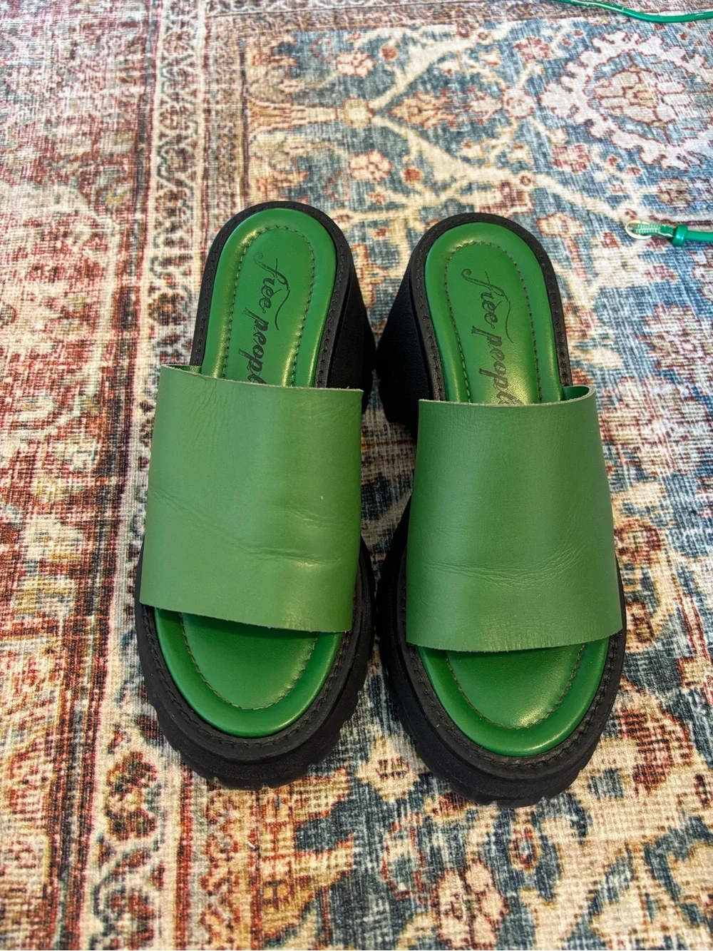 Free People Green Wedges